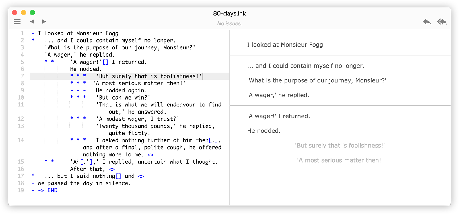 ink - inkle's narrative scripting language