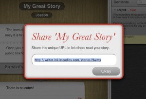 Sharing stories in inklewriter